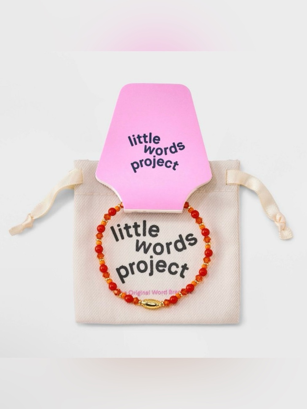 Little Words Project Go Orange Football Stacker Beaded Bracelet